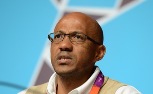 Frankie Fredericks, lors des Jeux Olympiques, le 29 juillet 2012