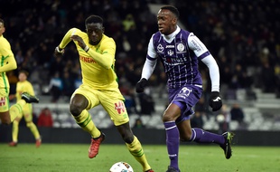 L'ailier du TFC Dodi Lukebakio lors du match de Ligue 1 contre Nantes, le 14 janvier 2017 au Stadium de Toulouse.