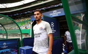 Houssem Aouar, ici à Lisbonne avant la demi-finale de Ligue des champions contre le Bayern Munich.