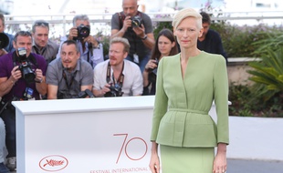 L'actrice Tilda Swinton au 70e Festival de Cannes