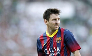 Lionel Messi lors d'un match avec le Barça le 11 mai 2014.