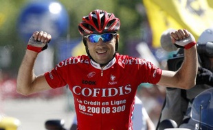 David Moncoutié lors de sa victoire sur le Dauphiné Libéré, le 13 juin 2009.