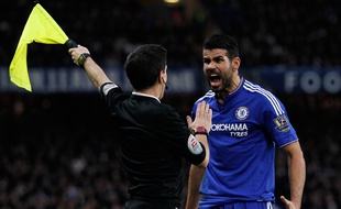 L'attaquant de Chelsea Diego Costa le 7 février 2016 lors d'un match contre Manchester United.
