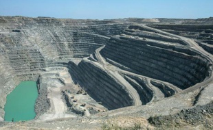 La mine de diamants de Venetia en Afrique du Sud, le 19 avril 2016