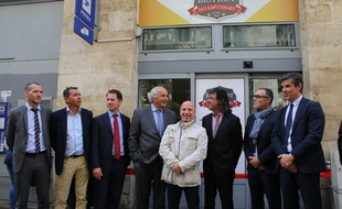 Inauguration du Bistrot des employeurs, rue Saint-Rémi à Bordeaux, le 17 mais 2016