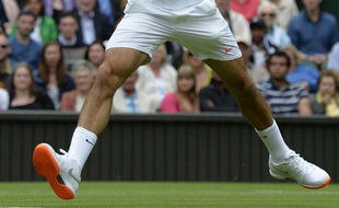 Roger Federer lors du 1er tour de Wimbledon, le 23 juin 2013.