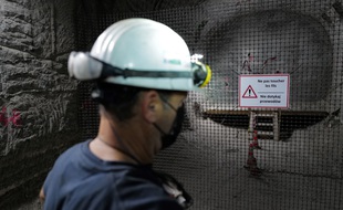 Dans la mine de Wittelsheim, où sont stockés les déchets toxiques.