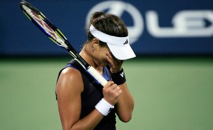 La joueuse de tennis serbe Ana Ivanovic lors de sa défaite au premier tour de l'US Open face à Kateryna Bondarenko, le 1er septembre 2009.