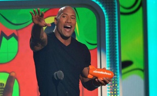 Dwayne Johnson lors d'un show Nickelodeon, le 23 mars 2013, à Los Angeles.