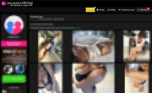 Capture d'écran d'une des pages du site Jacquie et Michel présentant des photos amateurs.