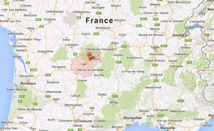 Localisation de la Corrèze, France.