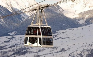 Le téléphérique Vanoise Express, reliant les stations savoyardes de La Plagne aux Arcs.