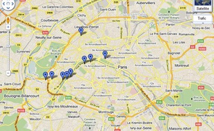 Google map des hot spots des transferts médiatiques.