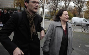 Emmanuelle Cosse arrive au congrès d'EELV, le 30 novembre 2013 à Caen.