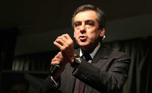 François Fillon, lors d'une réunion publique à Marseille, le 11 octobre 2012.