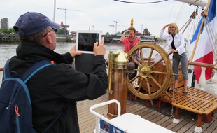 La barre du Belem, dimanche 5 juin à Nantes