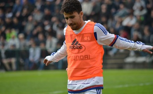 Yassin Fekir, ici à l'échauffement ce samedi, a participé à son deuxième match de CFA ce samedi.