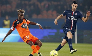 Javier Pastore lors du match entre le PSG et Lorient le 20 mars 2015.