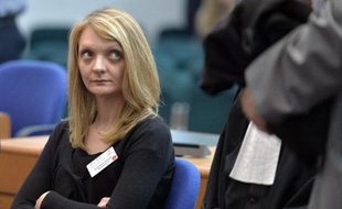 Rachel Lambert lors de l'audience de la Cour européenne des droits de l'Homme le 5 juin à Strasbourg