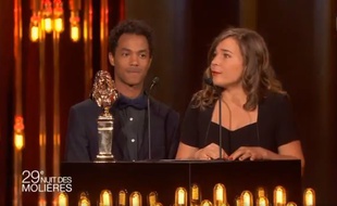 Blanche Gardin, lundi, à la Cérémonie des Molières 2017.