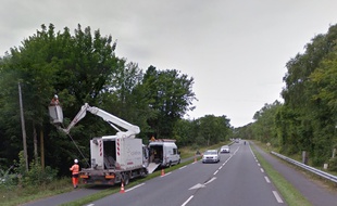 La D940 où le radar dégradé est installé, entre Boulogne et Étaples (62)