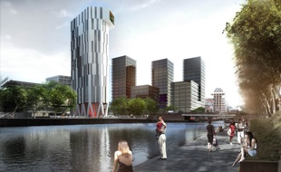 La tour Elithis à Strasbourg est la première de logements à énergie positive au monde.