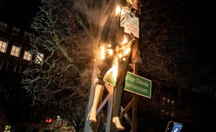 L'éfigie de la première ministre du Danemark, la sociale-démocrate Mette Frederiksen avait été brulée lors d'une précédente manifestation. (archives)