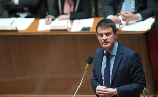 Le Premier Ministre Manuel Valls à l'Assemblée nationale en avril 2014.