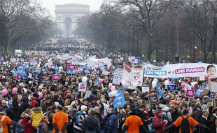 La «manif pour tous», le 13 janvier 2013, à Paris.