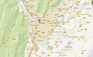 Google map de Grenoble.
