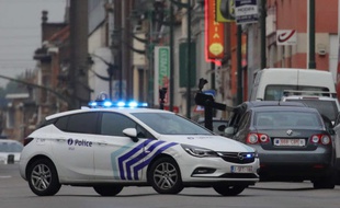 Une voiture de police belge à Molenbeek