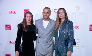 Lou-Anne Lorphelin (à gauche), vient d'être élue Miss Bourgogne, huit ans après sa sœur Marine (à droite de la photo). Ici avec Tony Parker en 2019 lors d'un gala à Paris.