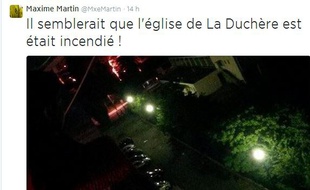 Un utilisateur de Twitter lance la rumeur d'une église incendiée à Lyon.