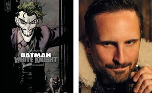 La couverture de Batman White Knight et son auteur, Sean Murphy