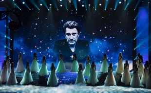 Hommage à Johnny Hallyday lors de l'élection de Miss France 2018