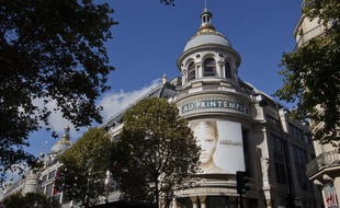 Illustration du grand magasin Printemps Haussmann, sur les grands boulevards parisiens, le 13 octobre 2013