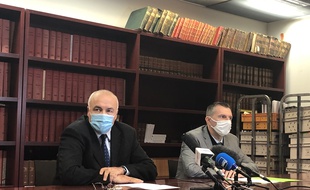 Le procureur de la République Pierre Sennes et le patron de la PJ Marc Perrot ont tenu une conférence de presse