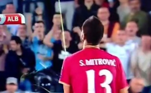 Mitrovic, le 14 octobre 2014 lors de Serbie-Albanie.