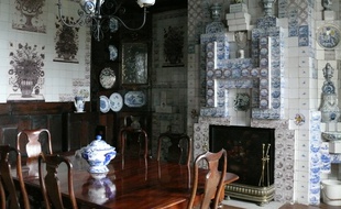 Salle à manger de la maison Victor Hugo, Hauteville House, à Guernesey.