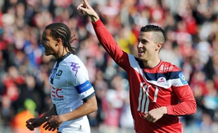 Le Lillois Eden Hazard contre Toulouse, le 1er avril 2012, à Villeneuve d'Ascq.
