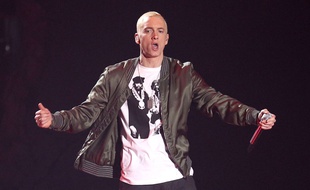 Eminem en concert à Los Angeles, le 13 avril 201.
