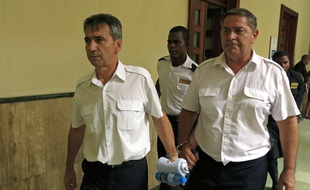 Bruno Odos et Pascal Jean Fauret le 9 mai 2014 à Sain-Domingue.