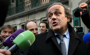 Michel Platini à la sortie du tribunal arbitrao du sport le 8 décembre 2015 à Lausanne