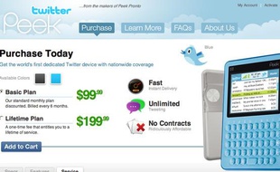 Le TwitterPeek, un appareil qui ne sert que pour Twitter.