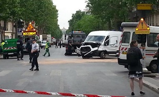 Accident boulevard Sébastopol à Paris