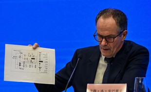 Peter Ben Embarek, chef de la délégation de l'OMS qui vient de mener une enquête à Wuhan, lors d'une conférence de presse ce mardi9 février.