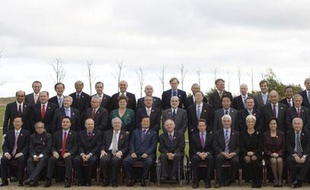 Les ministres des Finances du G20 réunis à St Andrews (Ecosse) samedi 7 novembre 2009.