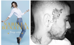 La couverture du livre de Nabilla Benattia et le nouveau tatouage de Zayn Malick.