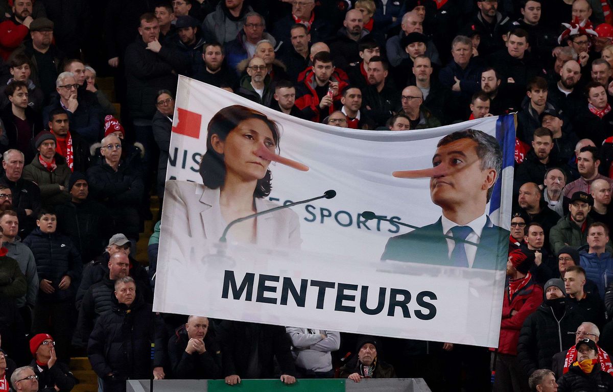 “Mentirosos”… Los hinchas rojos noquearon a Gérald Darmanin y Amélie Oudéa-Castéra