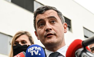 Gérald Darmanin, ici le 15 février à Annemasse (Haute-Savoie) pour l'inauguration d'un commissariat de police. Philippe DESMAZES